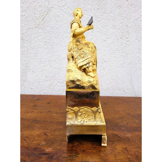 Gilt Bronze Clock with Chinese Bird, 19th Century For Sale - Image 6 of 18