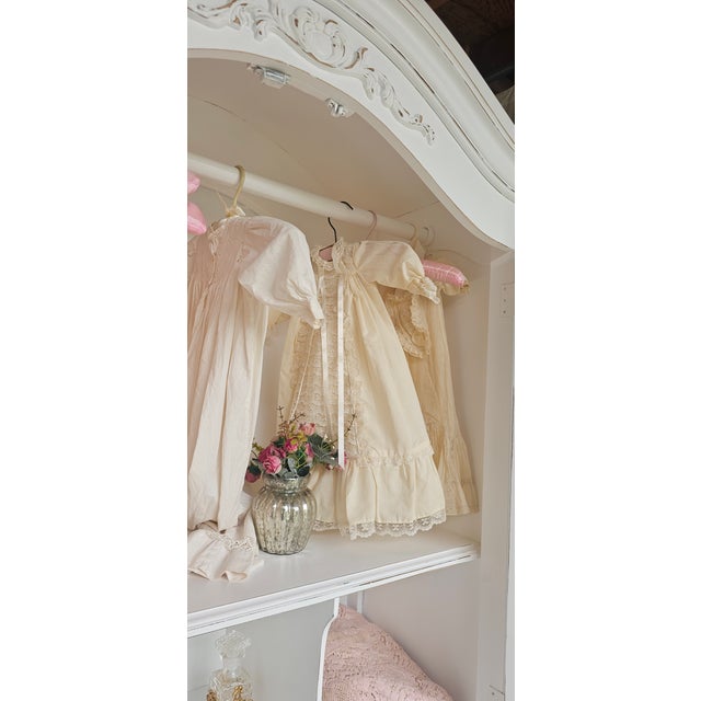 White Armoire Cabinet, French Provencial, 1950's For Sale - Image 17 of 17