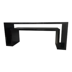Contemporary John Boone Double Panel Console Two-Tier Wooden Table, 2015