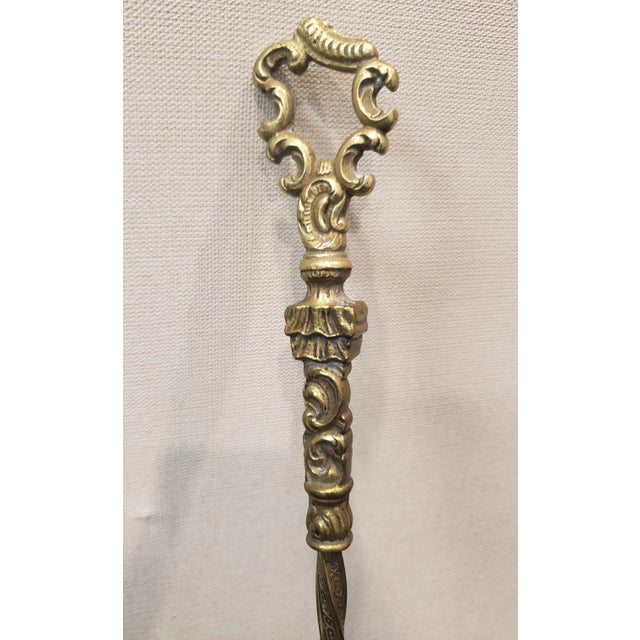 Set of Luxurious Victorian Bronze Fire Place Tools For Sale In Washington DC - Image 6 of 9