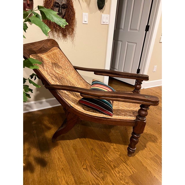 English Antique Early 20th Century Plantation Chair in Rosewood For Sale - Image 3 of 11