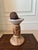 Ceramic Vintage 7” French Glazed Terracotta Pillar Candleholder For Sale - Image 7 of 14
