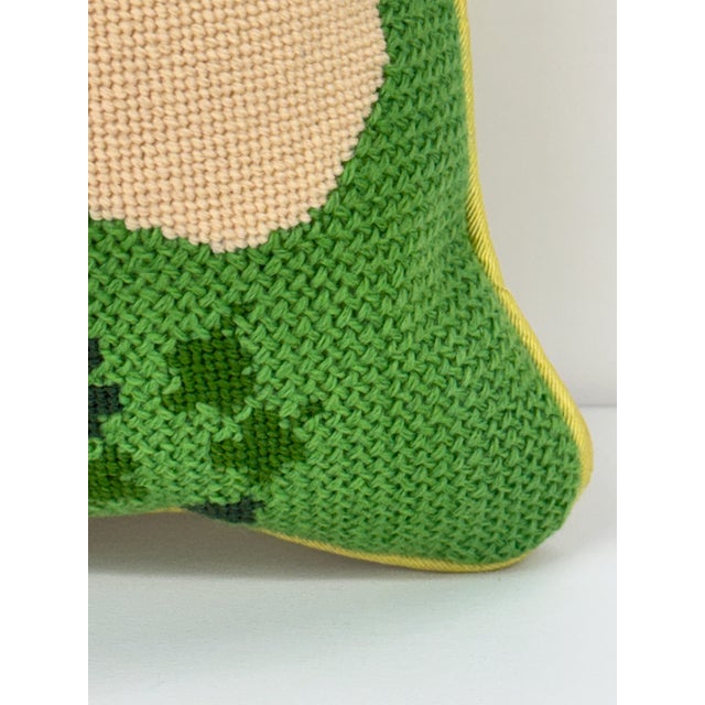 Green Vintage Shamrock Throw Pillow For Sale - Image 8 of 12