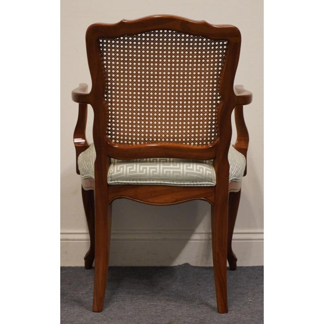 Kindel Furniture French Provincial Cane Back Dining Arm Chair For Sale In Kansas City - Image 6 of 8