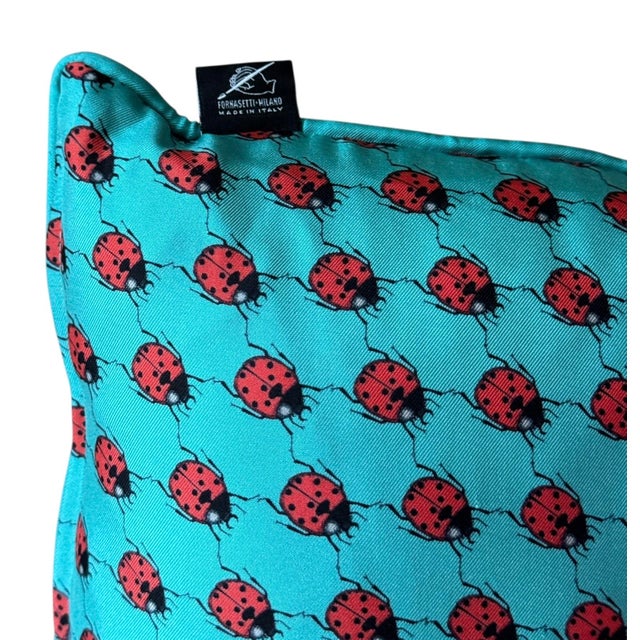 Fornasetti Mano Ladybug Silk Pillow For Sale In Phoenix - Image 6 of 7