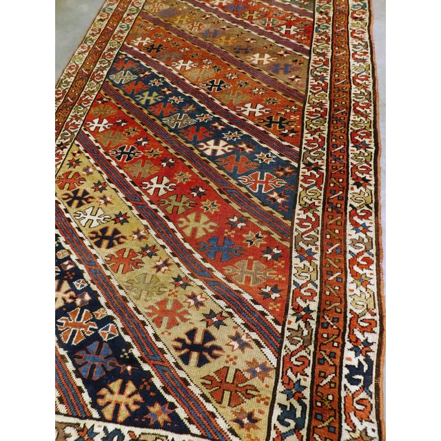 Traditional Antique Hand-Knotted Caucasian Gendje Gallery Rug. 4'7"x 9'3" For Sale - Image 3 of 15