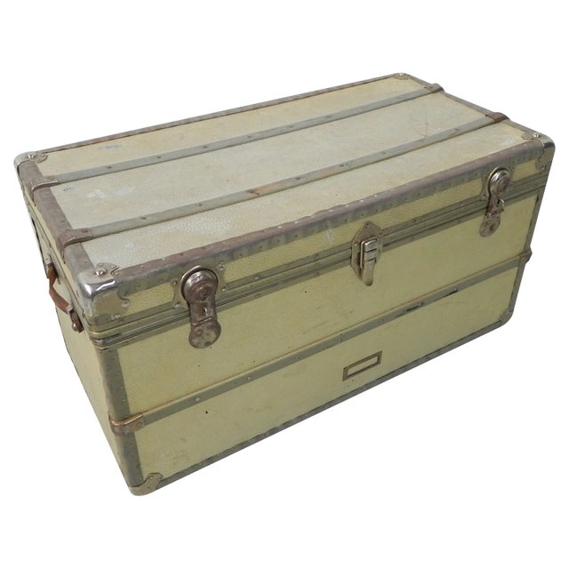 Vintage Aluminum Clad Chest For Sale