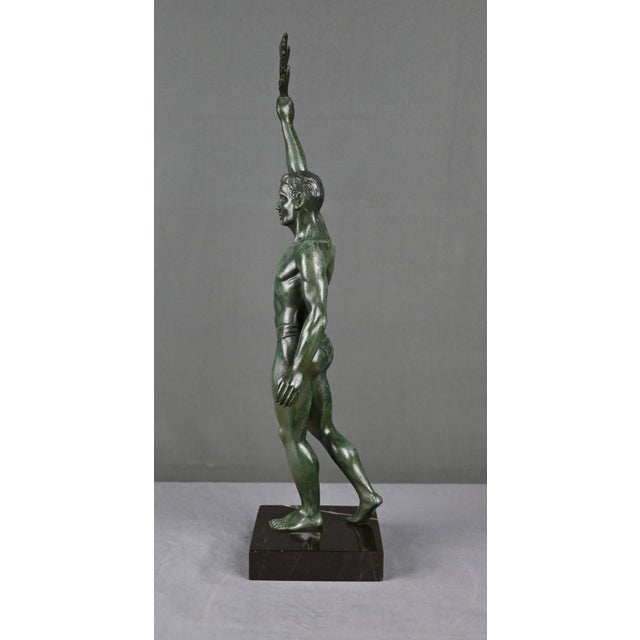 Metal Unknown, Sculpture Victory, 1920s, Spelter Babbitt For Sale - Image 7 of 18