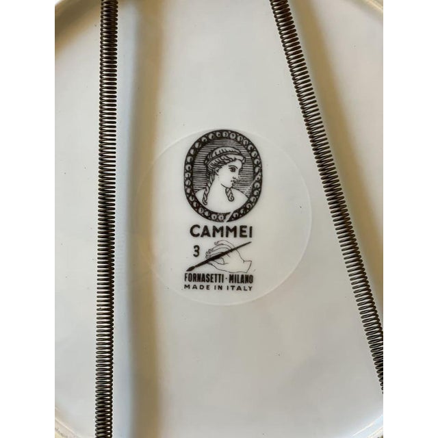 Cammei Mythological Collection Plates in Ceramic and Gold Leaf, 1960s, Set of 6 For Sale - Image 9 of 18