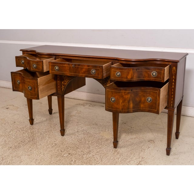 Traditional 1990s Drexel Covington Park Mahogany Federal Sideboard For Sale - Image 3 of 18