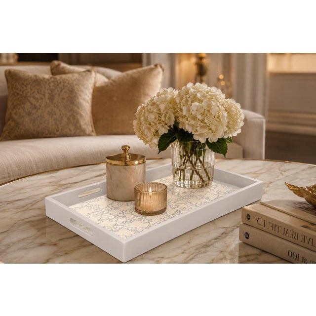 Contemporary Large "Butterflies" Decorative Tray, Lacquered Wood, Ensamble Artesano, 2024 For Sale - Image 3 of 16