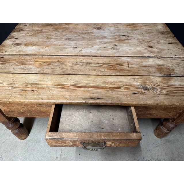 Vintage Rustic Pine Coffee Table, 1925 For Sale - Image 4 of 9