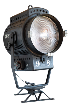 Vintage Fresnel Spotlight from the Babelsberg Film Studio, 1940s