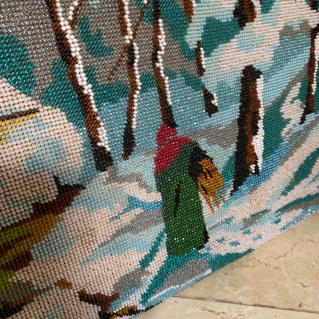 Vintage Victorian Beadwork Scenery For Sale - Image 4 of 8