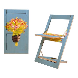 Fläpps Folding Chair – Gladiolus (on Birch) from Ambivalenz For Sale