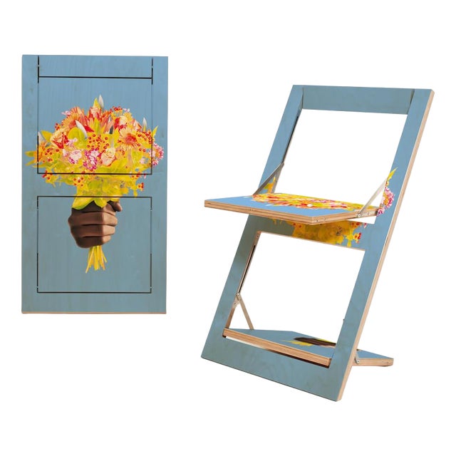 Fläpps Folding Chair – Gladiolus (on Birch) from Ambivalenz For Sale