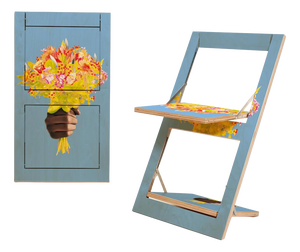 Fläpps Folding Chair – Gladiolus (on Birch) from Ambivalenz