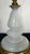 1950s Hollywood Regency Opaline Milk Glass & Cast Brass Accent Lamp For Sale - Image 4 of 8