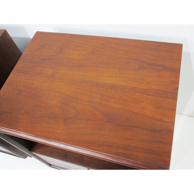 George Nelson Styled Walnut Nightstands for Ramseur For Sale - Image 9 of 12