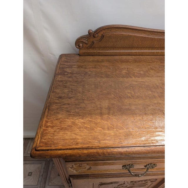 Louis XIV Buffet in Carved Oak For Sale - Image 6 of 11