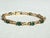 Vintage Michael Anthony 14k Yellow Gold Emerald Diamond Bar Link Tennis Bracelet For Sale - Image 4 of 17