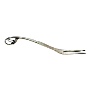 Antique Georg Jensen Denmark Sterling Silver Arts & Crafts Pickle & Olive Fork Circa 1915 to 1927