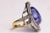 Modern 1990s Large Pear-Shaped Tanzanite Dome Cocktail Ring with Diamonds, Size 6.75 For Sale - Image 3 of 5