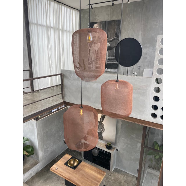 A bewitching minimalistic handcrafted knitted lamp for a stylish interior. The product is handmade from stainless wire and...