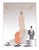 Glass Vintage Framed Vogue Painted Mirror with Flapper Girl and Top Hat Gentleman, 1970 For Sale - Image 7 of 7