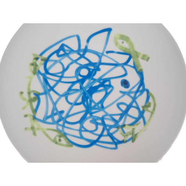 Zao Wou-Ki, Marine Life: Circle of Fish, Silkscreen on Porcelain For Sale - Image 4 of 8