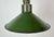 Industrial Green Enamel Military Pendant Lamp with Cast Aluminium Top, 1960s For Sale - Image 4 of 18
