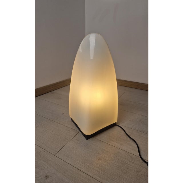 Table Lamp in Iron and Milk Glass from Mazzega Murano, 1960s, in Very Good conditions. Designed 1960 to 1969 I have...