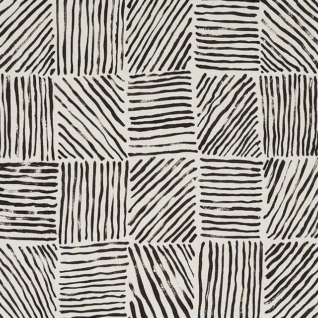 Schumacher Schumacher X Caroline Z Hurley Katama Fabric in Black For Sale - Image 4 of 4
