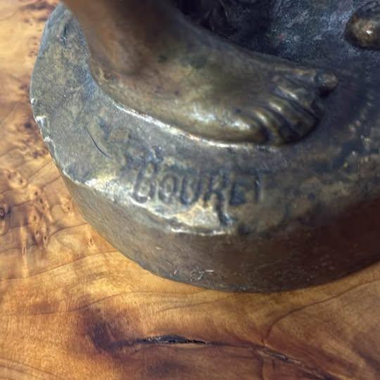 French Mid 20th Century Europe Bouret French Patinated Statue For Sale - Image 3 of 5