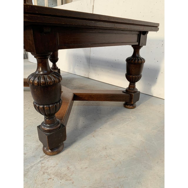 Renaissance-Style Oak Dining Table, 20th Century For Sale - Image 9 of 12