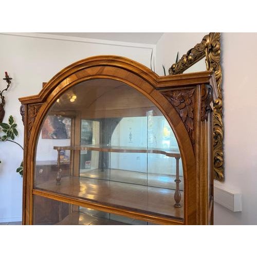 Biedermeier Display Cabinet in Walnut For Sale - Image 9 of 15