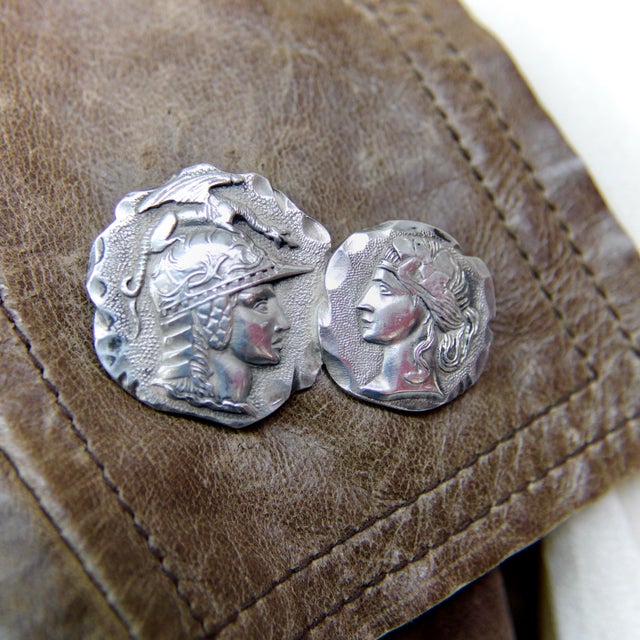 Late 19th Century Victorian Whiting Sterling Silver Etruscan/Homeric Pin For Sale In Los Angeles - Image 6 of 6