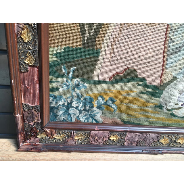 19th Century Framed Handwoven Tapestry For Sale - Image 3 of 15