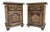 Pair of Spanish Wooden Bedside Cabinets With Drawer and Door, Mid 20th Century For Sale