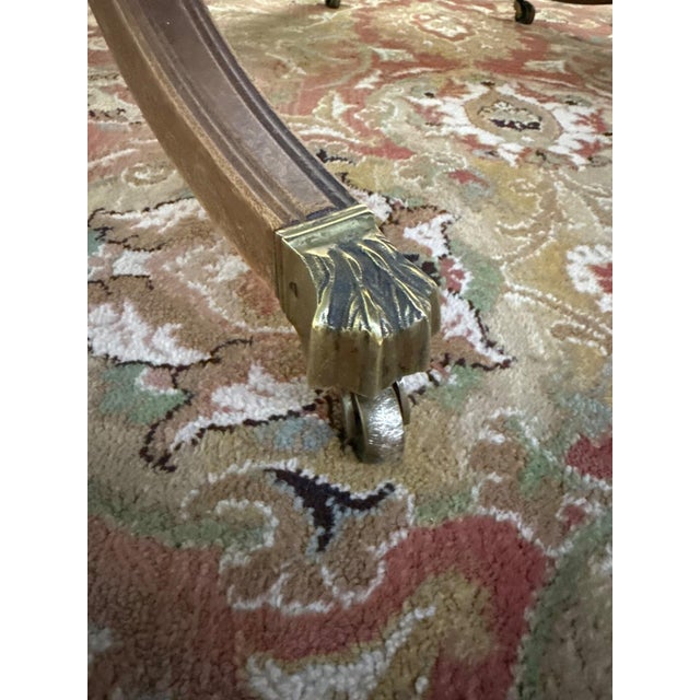 Large English Extendable Mahogany Table with Brass Claw Legs, 1890s For Sale - Image 12 of 13