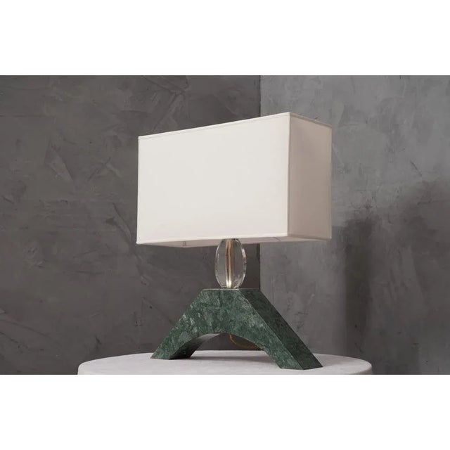Indian Green Marble and Murano Glass Table Lamp, 2000s For Sale - Image 6 of 10