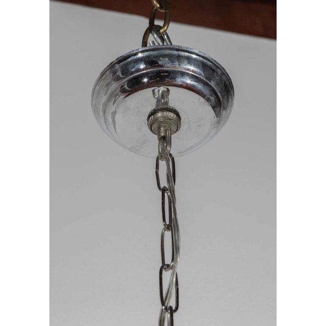 Mid-Century Modern 1970s Chrome and Glass Fixture For Sale - Image 3 of 8