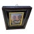 Vintage French Limoges Enamel Plaque Painting by f.j. Carmona – Framed Cottage Landscape For Sale