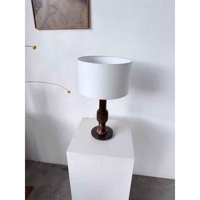 Vintage Art Deco Oak Desk Lamp, 1940s For Sale - Image 14 of 18