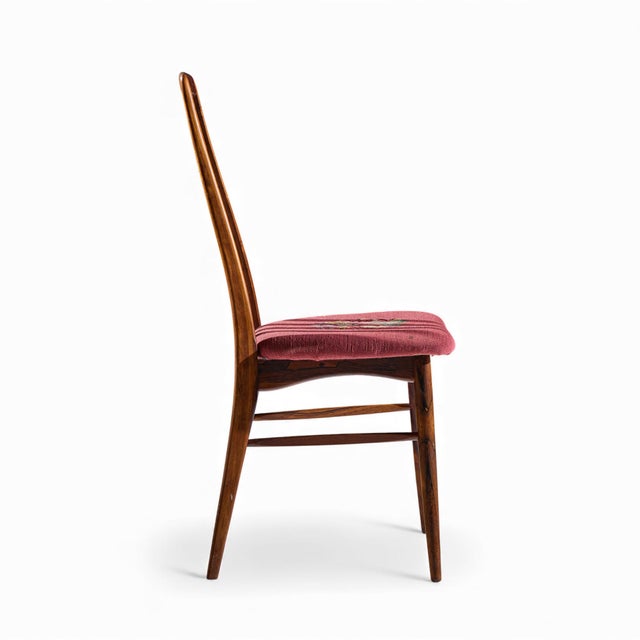 Brown Niels Koefoed Eva Mid Century Danish Rosewood Dining Chair For Sale - Image 8 of 10