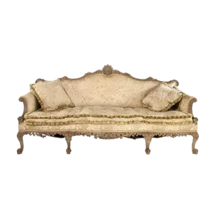 Vintage Georgian Chippendale Style Walnut Sofa