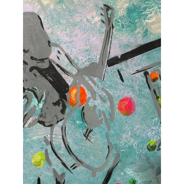 2010s Jazz Artwork With Fluorescent Accents, Artist Unknown For Sale - Image 5 of 12