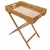 Artifacts Rattan Butler Tray Table 25.5" with Glass Insert, Honey Brown For Sale - Image 4 of 5