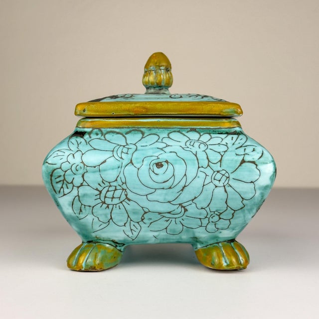 Vintage Ceramic Jewelry Box by Maioliche d'Arte Cordivani for Ascoli Piceno, Italy, 1970s For Sale - Image 14 of 18