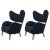 Set of Blue Raf Simons Vidar 3 Natural Oak My Own Chair Lounge Chair by Lassen For Sale - Image 6 of 6